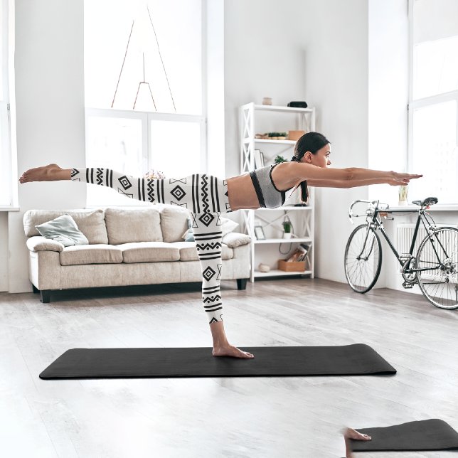 Leggings Capri Aztèque noir blanc (Créateur téléchargé)