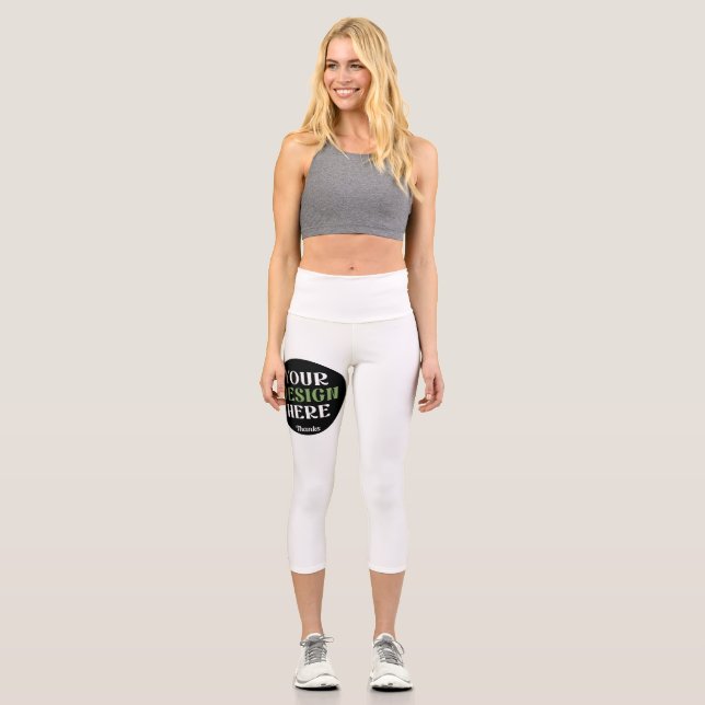 Leggings Capri baiser personnalisé, unique, élégant et minimalist (Recto)