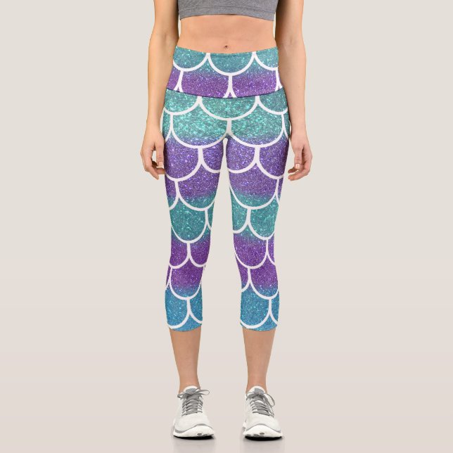 Leggings Capri Balances de coquille de sirène à Parties scintilla (Recto)