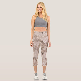 Leggings Capri Balances de sirène Brown beige souple Glam 1