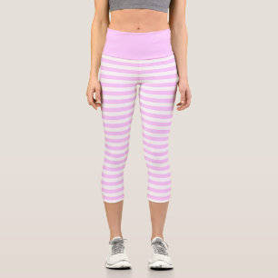 Leggings Capri Bande Lilac horizontale Capris haut taille