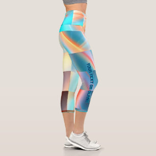 Leggings Capri Bandes du coucher du soleil