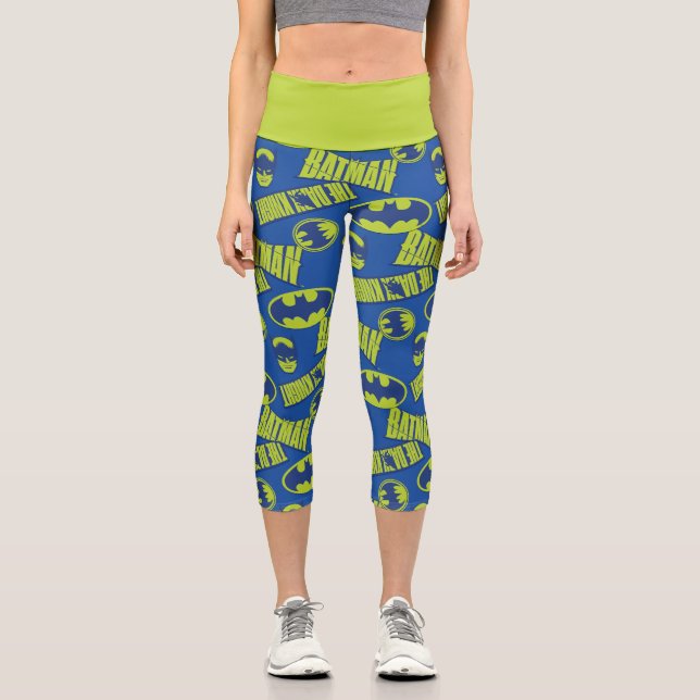 Leggings Capri Batman - Le Motif du Chevalier foncé (Recto)