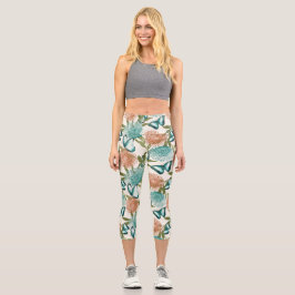 Leggings Capri Beau Papillon imprimé Legging