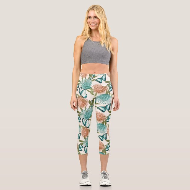 Leggings Capri Beau Papillon imprimé Legging (Recto)
