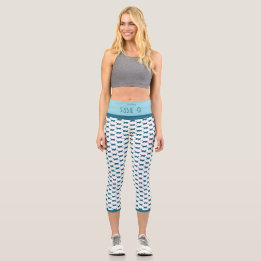 LEGGINGS CAPRI BÉBÉ RONRON "BLEU" PERSONNALISER TAILLE HAUTE
