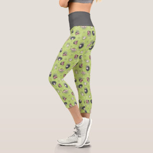 Leggings Capri Beetlejuice   Cute Chibi Toss Pattern