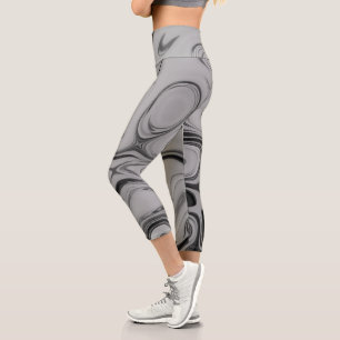 Leggings Capri Belle belle cendre gris texture couleur Art Imprim