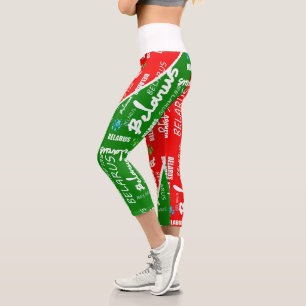 Leggings Capri Biélorussie Б е л а р у ь с National Corn Flower L