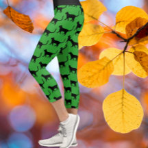 Black Green Customisée Crazy Cat Femme