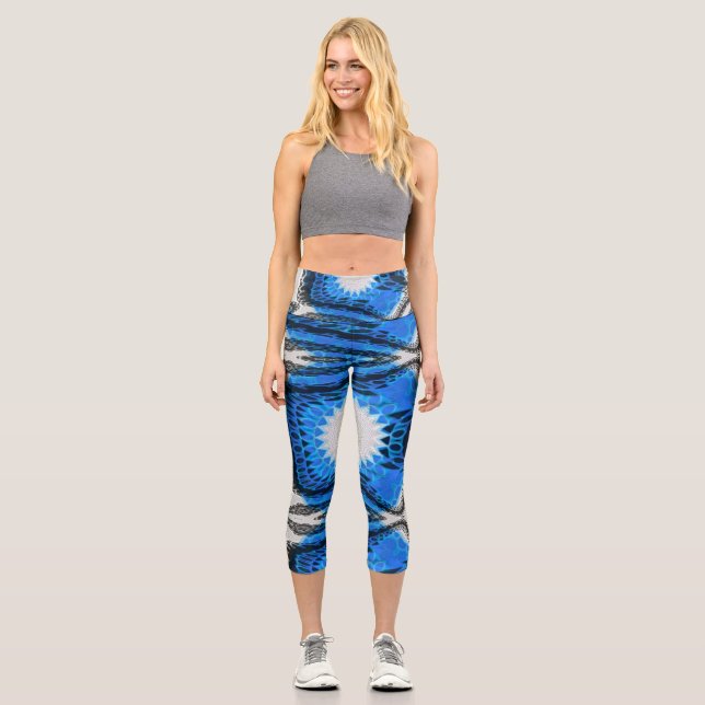 Leggings Capri Bleu atomique (Recto)