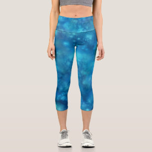 Leggings Capri Bleu Cosmic brillant Abstraction