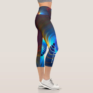 Leggings Capri Bleu gravitationnel