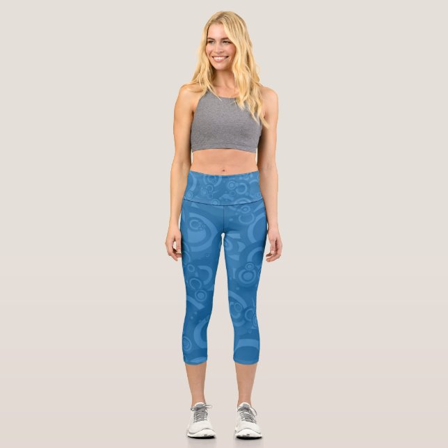 Leggings Capri Bleu | Zazzle_Growshop. (Recto)