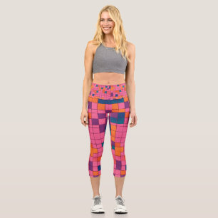 Leggings Capri Blocage rouge