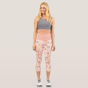 Leggings Capri boho retro hippie super pastel
