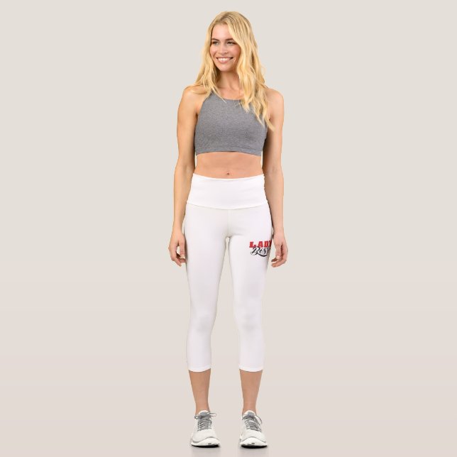 Leggings Capri Boss Lady Mindset – Powerful Women Quote Design (Recto)