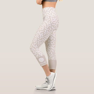 Leggings Capri Boucles de mood Abstraites Pickleball personnalis
