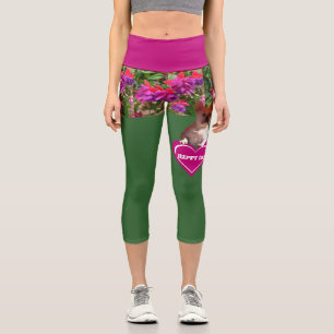 Leggings Capri Bouledogue français coeur Mère Bouledogue Français