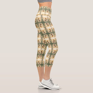 Leggings Capri Bourdon doré dans la danse des fleurs.9