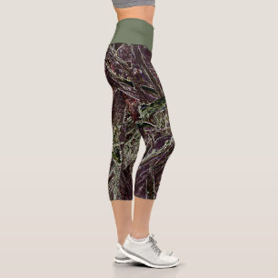 Leggings Capri Branches Emmêlées Abstrait 101 Capri Vert