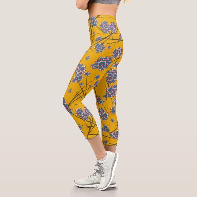 Leggings Capri Branches particulières Hauteur Capri haut taille (Gauche)