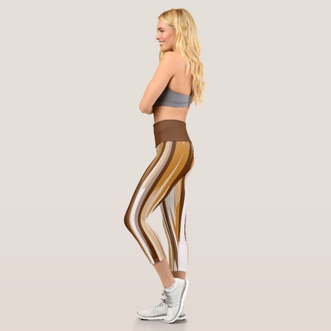 Leggings Capri Brown et jaune (Gauche)