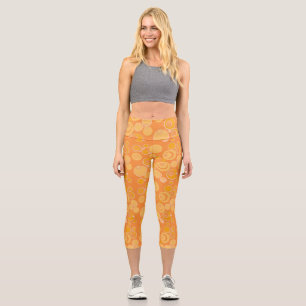 Leggings Capri Bubblegum Bulles Partout Orange