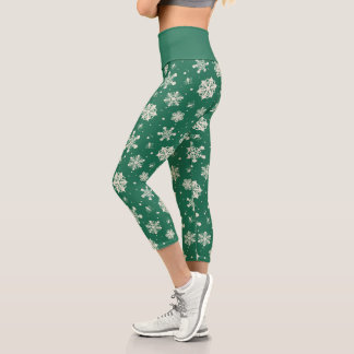 Leggings Capri Buddy le Motif Elf Snowflake