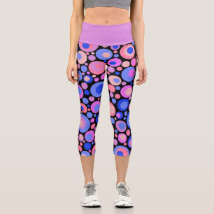 Leggings Capri Bulles violettes