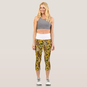 Leggings Capri Cadeaux de tournesol Tournesol Des Brûlures De P