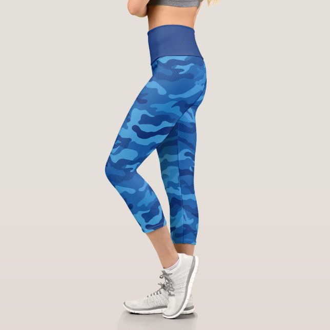 Leggings Capri Camo Militaire Et Camouflage Bleu (Gauche)