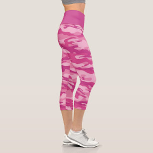 Leggings Capri Camouflage camouflé rose mignon