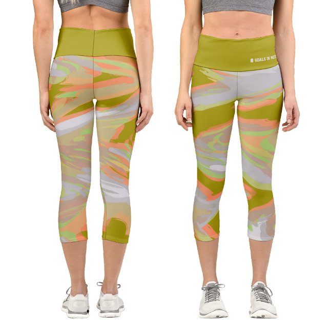 Leggings Capri Camouflage holographique personnalisé (Créateur téléchargé)