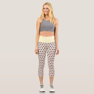 Leggings Capri Capri géométrique haut-taille - Design élégant