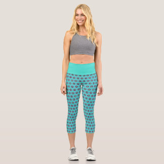 Leggings Capri Capri géométrique haut-taille - Design élégant
