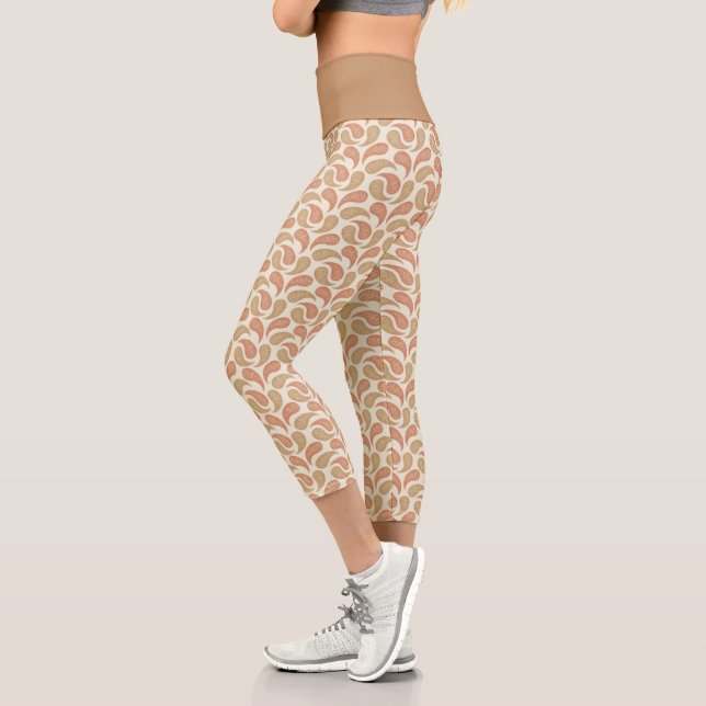 Leggings Capri Capri Motif Brown à la vanille (Gauche)