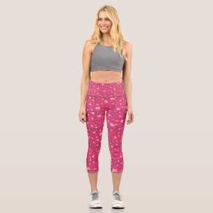 Leggings Capri Capri rose à haute taille