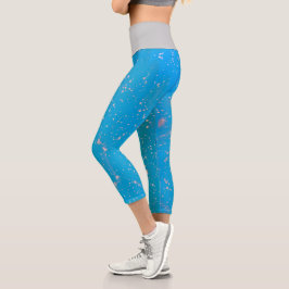 Leggings Capri Capris haut taille éclaboussé