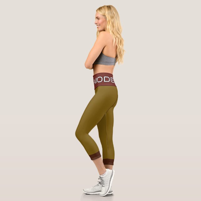 Leggings Capri Capris haut taille mode alimentation (Gauche)