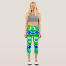 Capris haut taille, Un design multicolore tendance