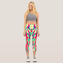Capris Haut Taille, Une élégante bande colorée