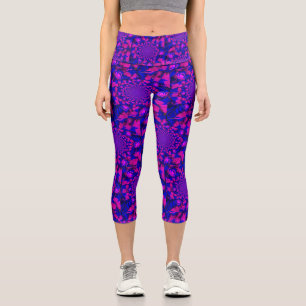 Leggings Capri Capris rose haut-taille