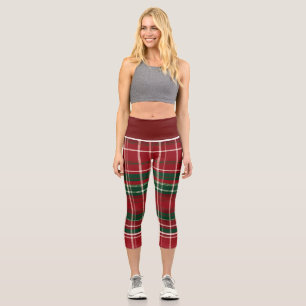 Leggings Capri Capris rouge à taille élevée