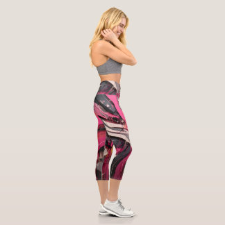 Leggings Capri Capris taille haute Cyber-Magenta Velocity