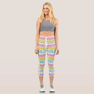 Leggings Capri Capris Taille Haute Good Vibes Only