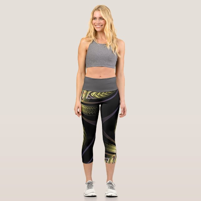Leggings Capri Capris Taille haute | Zazzle_Growshop. (Recto)