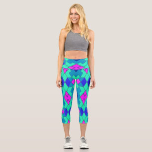 Leggings Capri Capris, Un motif géométrique multicolore