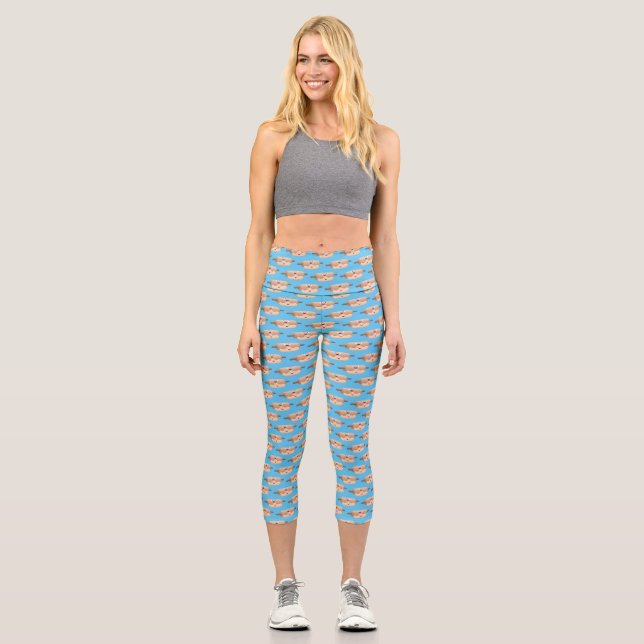 Leggings Capri Caricature à pâte molle et à pâte molle (Recto)