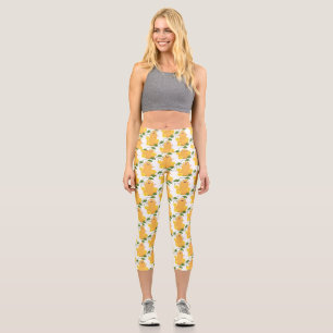Leggings Capri Caricature citrouille gourde en beuret joyeux